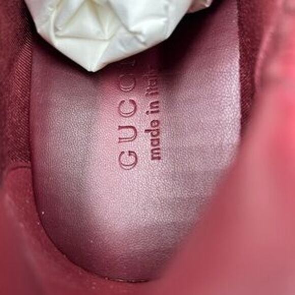 Men's Gucci re-Web sneakers in white leather with red accents size 12.5 Italy - Picture 7 of 14